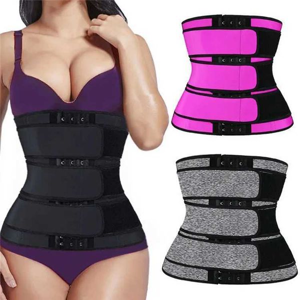 Waist Tummy Shaper Female waist trimmer with three waistbands waist trainer with shaper abdominal control for weight loss and fat burning G2