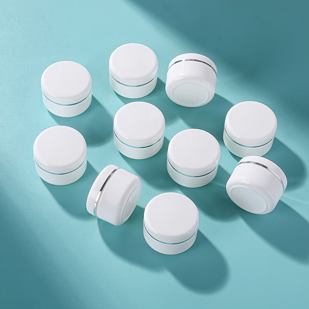 TEMU 10pcs White-black Empty 20g Twist Jar Set, Used For Lipstick, Cosmetic Samples, Etc