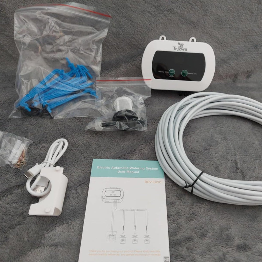 TEMU Automatic Drip Irrigation Kit, Automatic Watering System For Plants, Lcd Display, Usb Power Supply