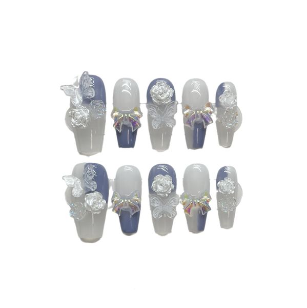 Art Nail Handmade Wearing Patch Aurora Bow Butterfly Camellia Finished Product Fashion Accessories