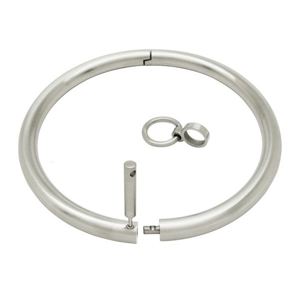 Chokers brushed matt stainless steel slave collar necklace lockable torque necklace choker fetish wear jewelry Collar Men Women Choker 23092