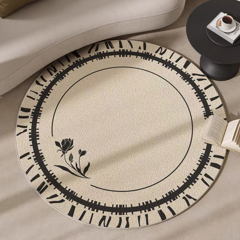 American retro imitation cashmere circular carpet, living room coffee table carpet, bedside carpet, wardrobe, rocking chair, foot pad