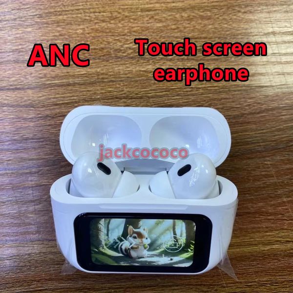 ANC Airking Pro Wireless Earphones Colorful LED Screen TWS Earbuds Touch Active Noise Cancelling Bluetooth Headphones Sports Headset