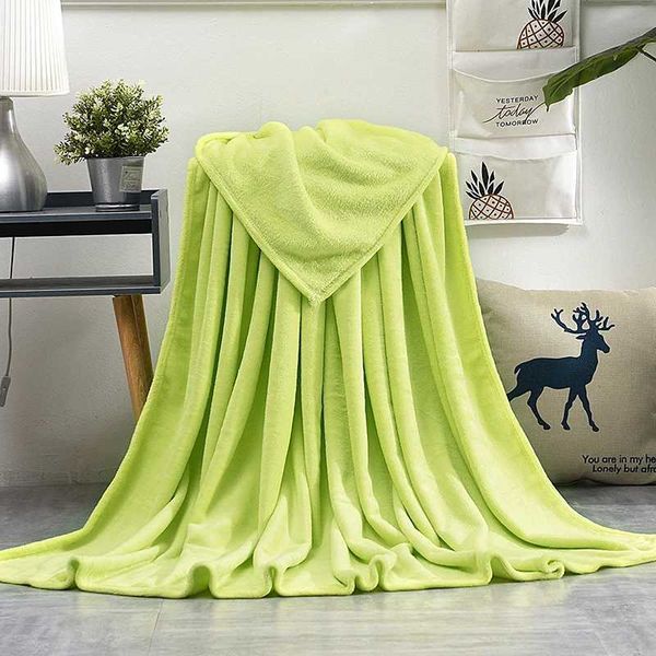 Soft and warm blanket for beds winter mink fur throw solid sofa cover winter plain weave blanket winter bed sheets W240809