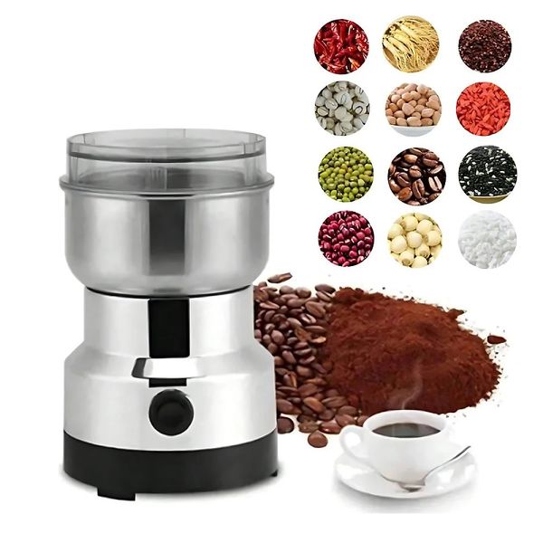 Multipurpose Electric Coffee Bean Grinding Tool Stainless Steel Milling Machine for Seeds Spices Herbs Nuts Coffee Grinder 240806
