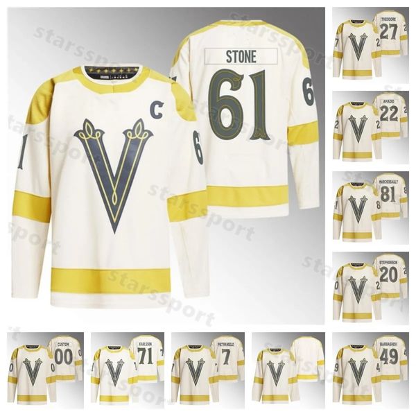2024 Winter Classic hockey jersey 61 Mark Stone Jack Eichel Alex Pietrangelo William Karlsson Jonathan Marchessault Thompson Whitecloud Adin