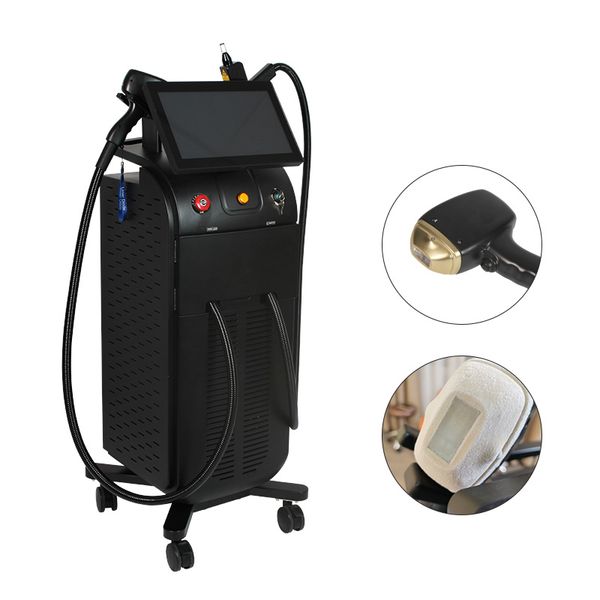 2 in 1 diode laser hair removal depilation qswitched nd yag laser tattoo removal machine epilator