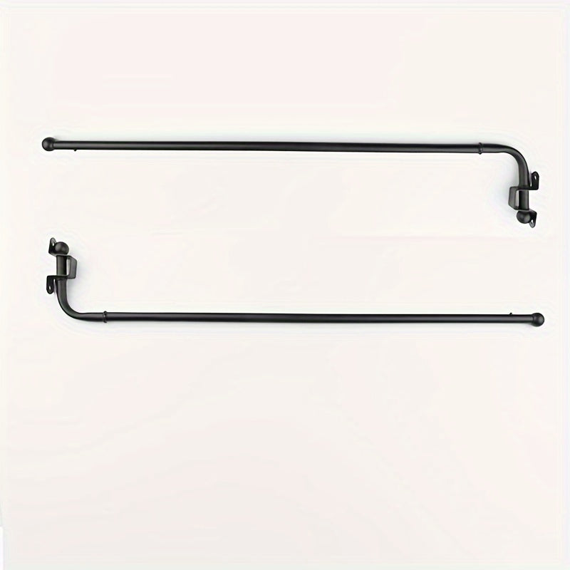 TEMU Classic Cast Iron Swing Arm , Adjustable 21 To 35 Inch Window Curtain Rod For Doors, Single Rod With 1-2 Inch Diameter