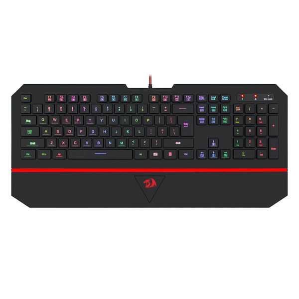 n K502 RGB Gaming Keyboard RGB LED Backlit Illuminated 104 Key Silent Keyboard with Wrist Rest for Windows PC Games