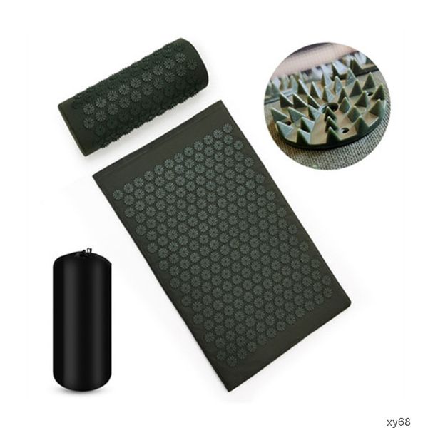 Mats Yoga Massager Mat Cushion acupressure Massage Sets Spike Fitness yoga Pilates Relieve Stress Back Pain Applicator kuznetsov 230606