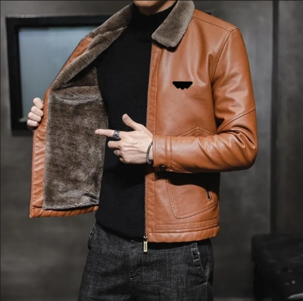 Mens Jackets men&#039;s leather designer Plush Faux Leather hoodie classic men Womens letter Coat Outerwear jacket for Couples hooded Windpr