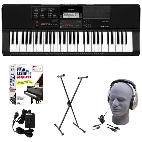 Other Electronics CT X700 EDP Educational Keyboard Pack with Power Supply Stand Headphones USB Cable and Instructional Software 231130
