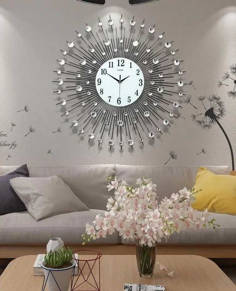 Luxury Wall Clock 3d Art Watch Big Metal Morden Design Home Decor Vintage LargeXJ241225