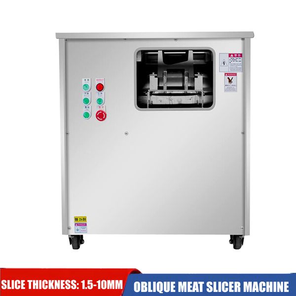 Stainless Steel Oblique Cutting Fish Fillet Machine For Restaurant Fish Processing Plants 1. -10mm Meat Slicer Machine