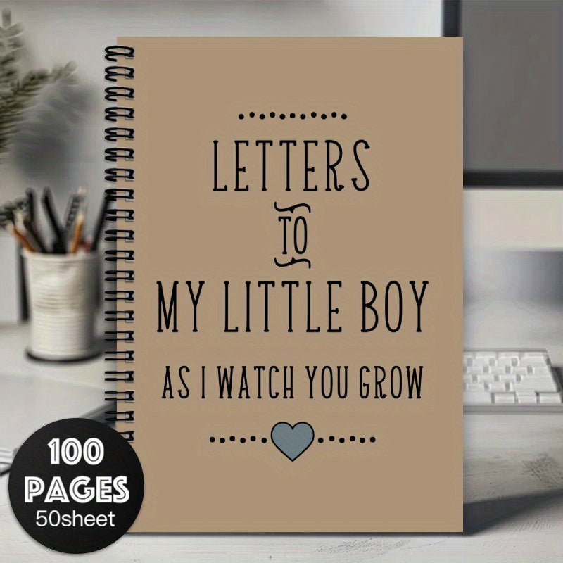 TEMU Spiral Notebook For A Baby, 1pc Letters To Boy, A Journal For Baby Shower Gifts, Ideal For , Planning, Journaling, And Preserving Memories.