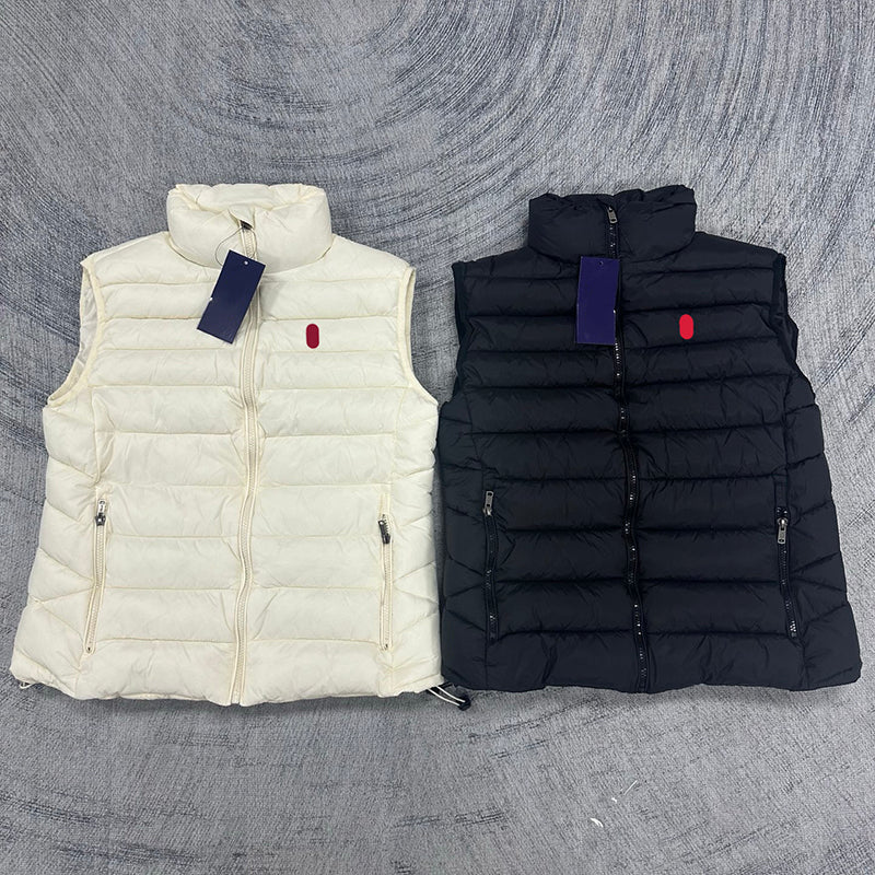 Brand designer women&#039;s ralphhlauren vest casual stand up collar pony embroidery women&#039;s polo shirt winter polo vest