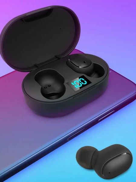 Mini LED digital display wireless headset intelligent noise reduction gaming low latency comfortable to wearCL240801