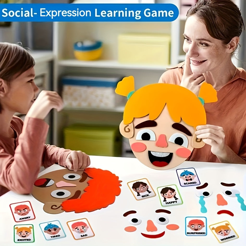 TEMU Kids & Diy Activity Toys Emotional Education Puzzle Game - Make Faces To Feelings & Emotions - 9 - Social Emotional Learning Toy For Christmas
