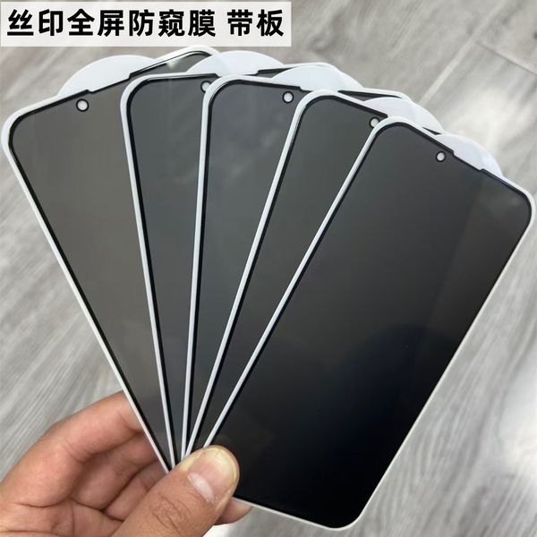 100pcs Privacy Glass Black Cover Screen Protector For Apple iPhone 16 15pro 15promax 15 14 13 12 11 Pro XR XS Max X Mini 8 7 6 Plus SE2020 T