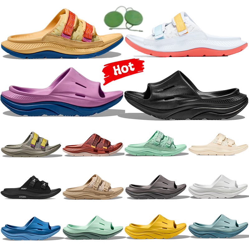Men Women Designer Ora Luxe Recovery slide slippers Summer Slides Sandals Black White Camellia hot sauce impala vibrant orange Mens Womens Outdoor F