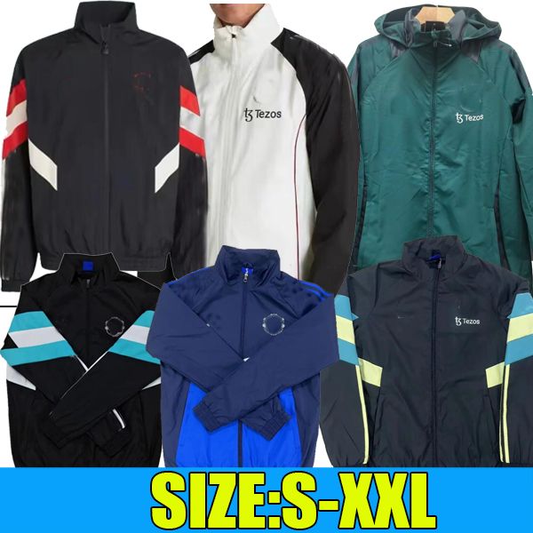 24 25 MAN Windbreaker Hoodie Soccer Jersey 2025 chester training hoodie black white yellow orange jacket suits soccer uniform shirts size S-
