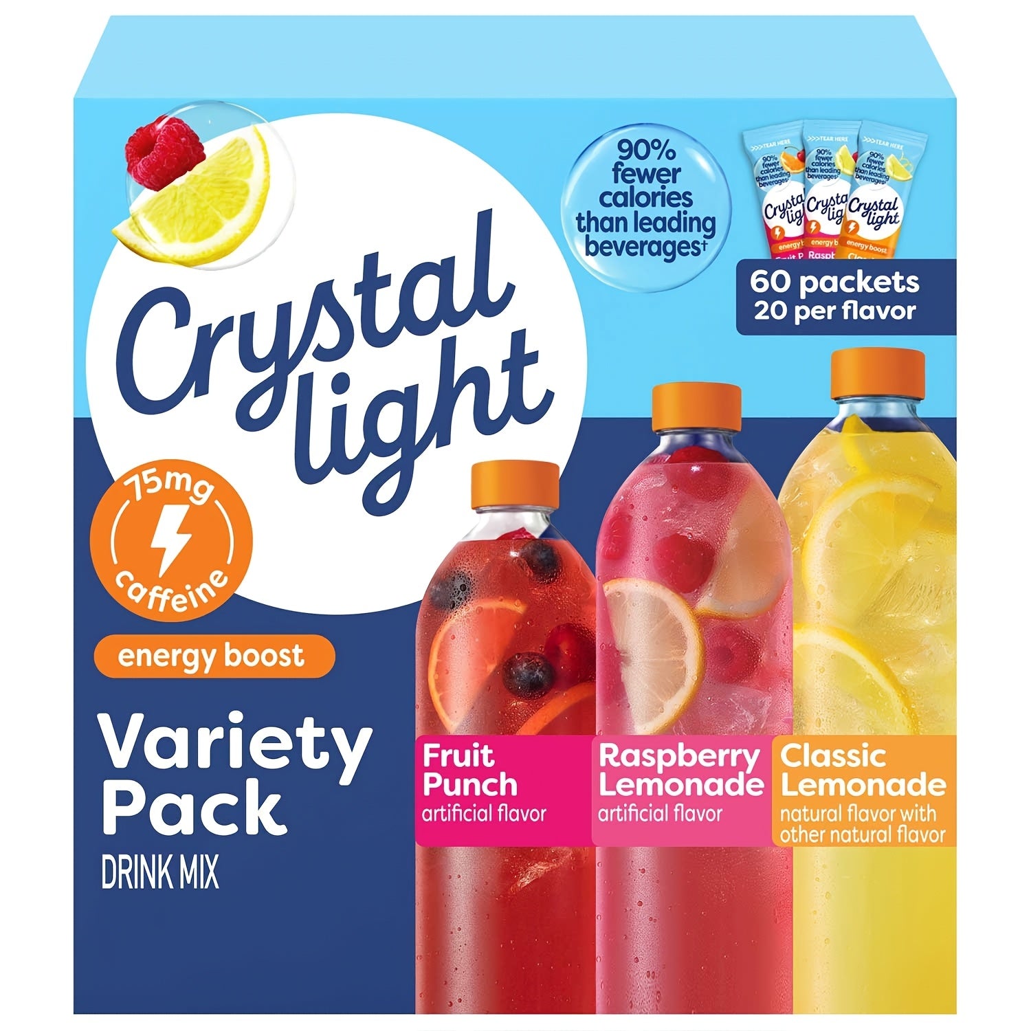 TEMU Crystal Light Otg Energy Variety Pack, 60 Pk.halloween (candy), Snacks, Candy, Sweets, Dubai Chocolate (bar), Food, Soft Drink Mixture, Cheap
