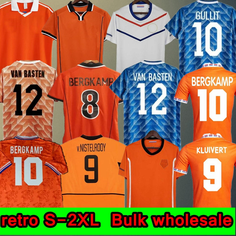 1988 Retro Netherland Soccer Jerseys 2012 Gullit Van Basten 2010 2000 2002 1998 1994 90 92 Holland vintage football shirts Classic 1996 Rijk