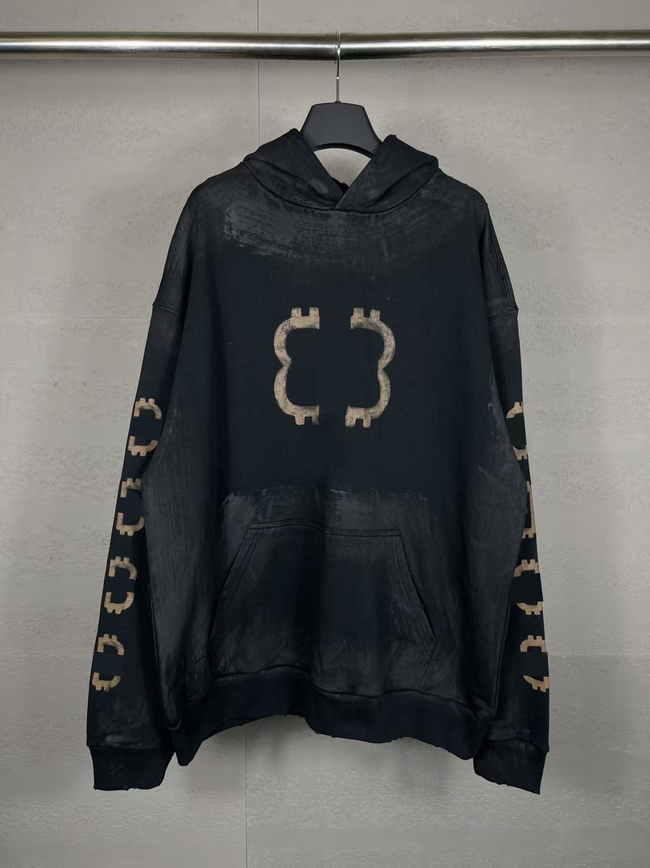 Men&#039;s Plus Size Hoodies & Sweatshirts in autumn-winter acquard knitting machine Custom jnlarged detail crew neck cotton