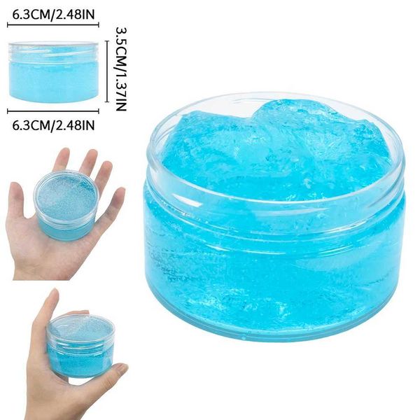 120ml Crystal Crunchy Slime Glimmer ultra soft putty and non stick jelly transparent Slime plastic stress relief clay party discount CL24090