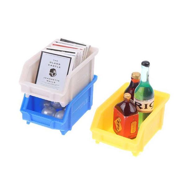 Hot sale 1-12 Dollhouse Miniature Bookcase Potted plants beverage Display Storage Shelf Modern Style Doll House Furniture Toys Y240807