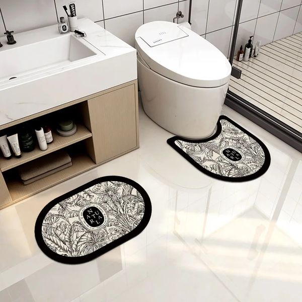 Bath Mats Super Absorbent Bath Mat Set Instant Drying Mat Bathroom Rug Non-slip Entrance Doormat Skin Floor Mat Toilet Carpet Home Decor 231