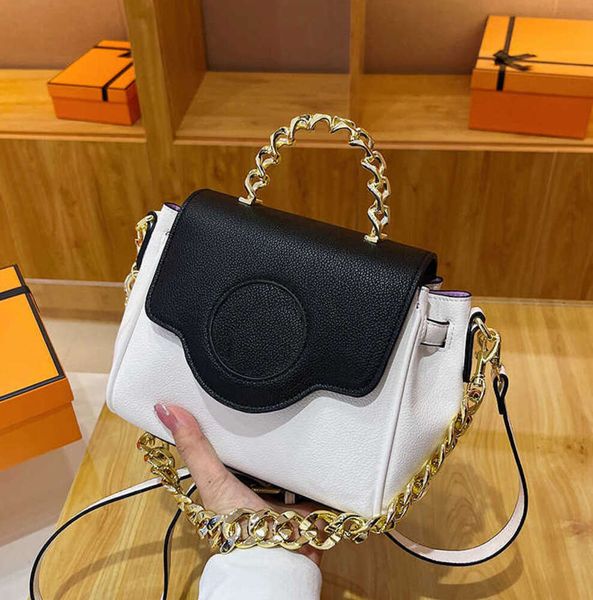 Beautys head designer totes handbag women chain messenger Vintage Elegant Leather Crossbody mirror quality bags leather hand bag black purse