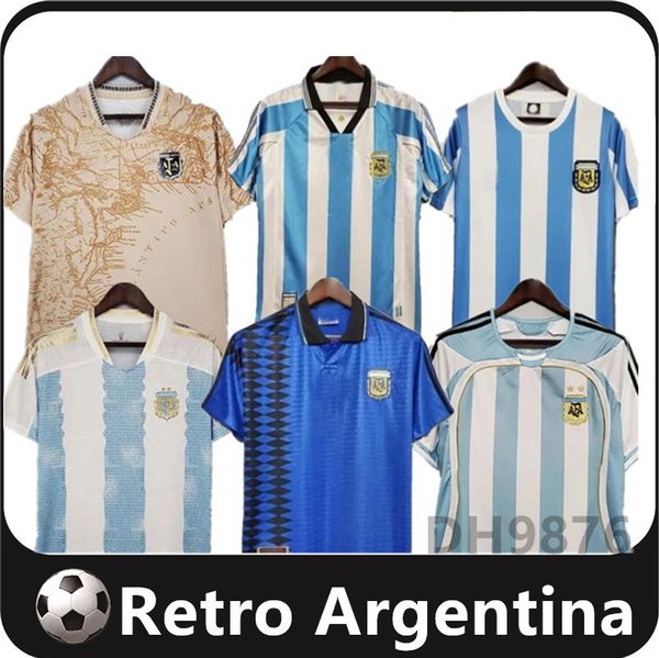 Retro maradona soccer jersey 1986 1994 argentina 86 Vintage Classic Argentina Riquelme 78 Football Shirts Maillot Camisetas de Futbol 86 94