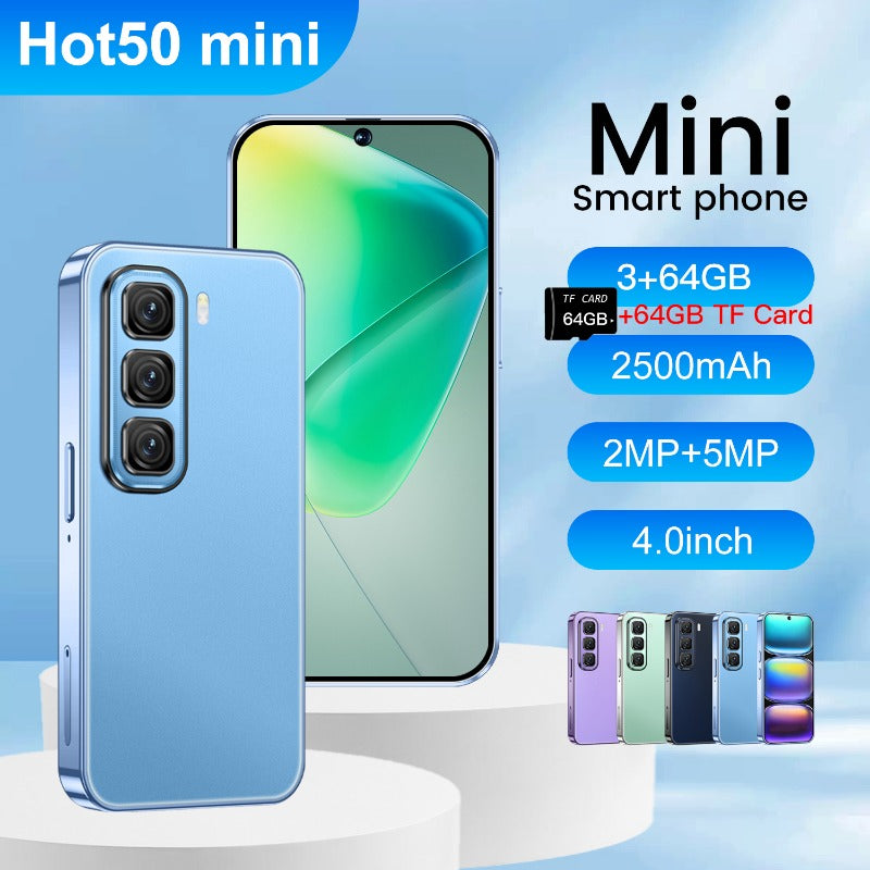 Mini phone 3G unlocks global ultra small mini smartphones, equipped with a 4.0-inch touch screen, compact phone, dual SIM card, quad core Face ID, G