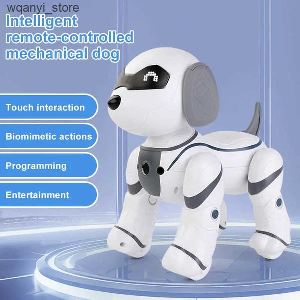 Electronics Robots Childrens intelligent toy robot dog remote control touch sensing dance story pet electronic dog L240910