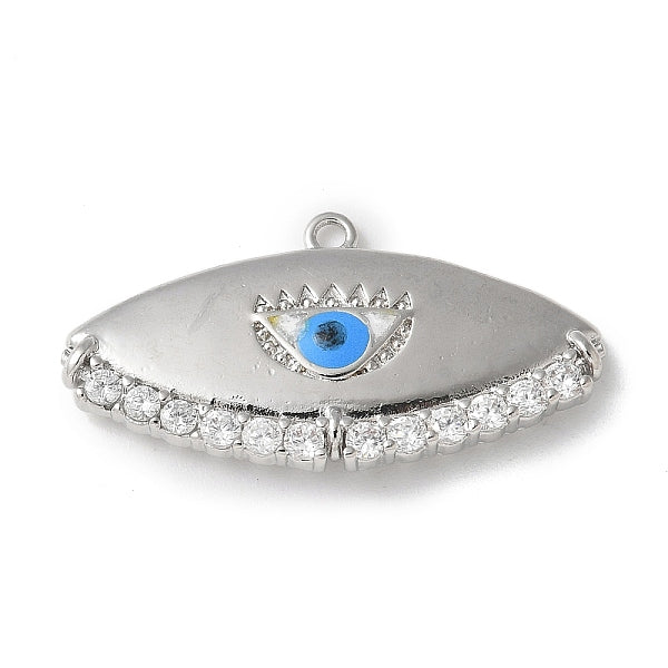 Placage en rack laiton micro pave pendentifs en émail de zircone cubique