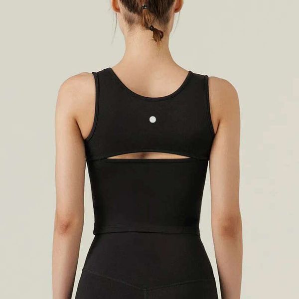 Luluslemons Yoga Sports Bras Bust Hollow Out Bodycon para ginásio de arrasto de sutiã de sutiã de fiess push up
