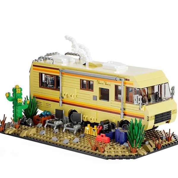 Breaking Bad RV Adventure Camping Bus Model Building Blocks Suitable for Car Assembly Building Blocks Toys M250207