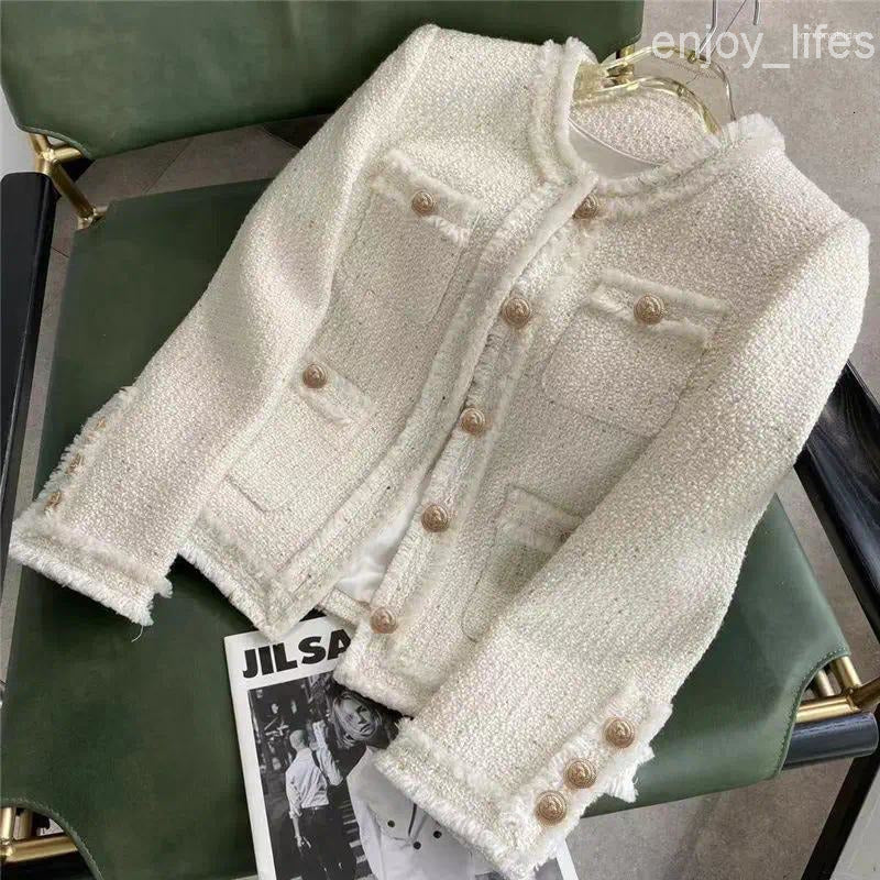 Womens Jackets 2025 French Luxury Small Fragrance Tweed Jacket Women Fashion Casual Short Coat Korean Elegant Outerwear High Quality