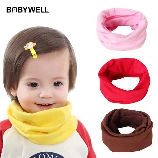100% Cotton Baby Pullover Bibs Autumn And Winter Collar Neckerchief Children Scarves Kids O Ring Neck Scarf Gaiter For Bbay KidsY240830