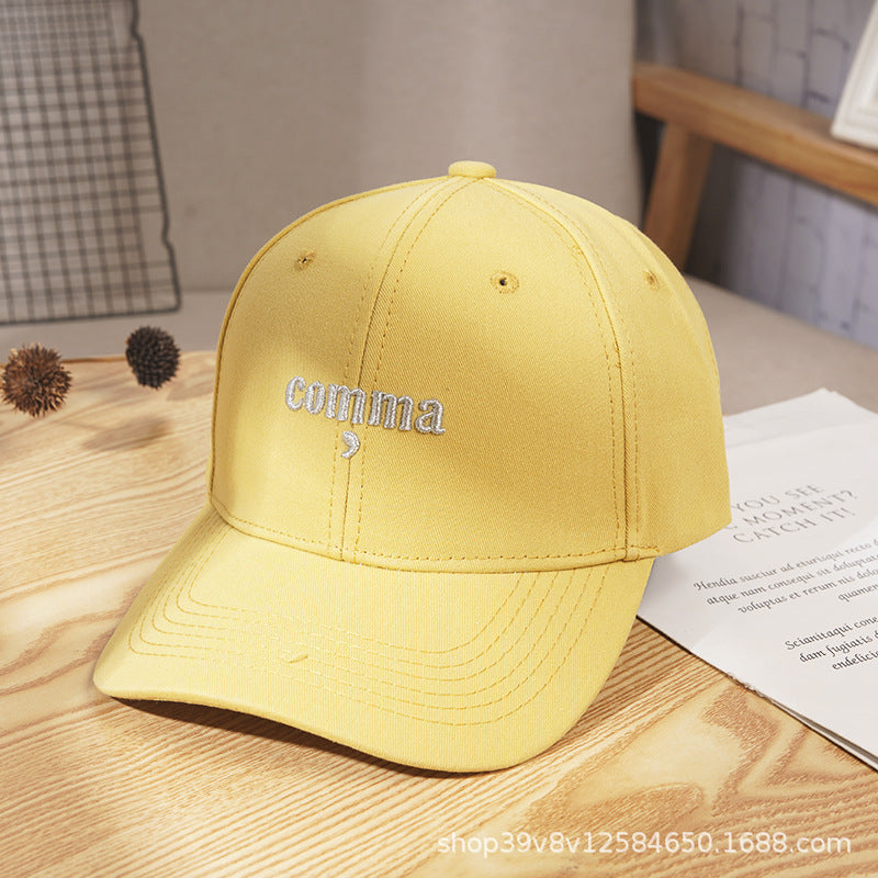 Children&#039;s new style sun protection summer candy-colored baseball cap with lettered cat embroidery and brimmed hat for couples, men&#039;s sun