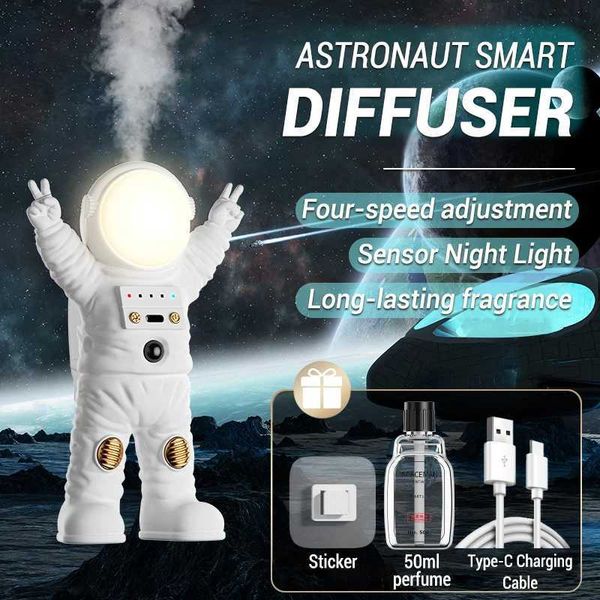 Humidifiers Aromatherapy humidifier diffuser car air freshener USB sensor night light perfume home air humidifier Christmas gift y240628