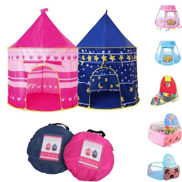 Baby Folding Tent Portable Castle Childrens Pink Blue Game House Camping Toys Birthday Christmas Outdoor Gifts Room Decoration X250210