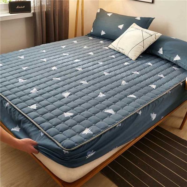 Bedding sets WOSTAR Thicken quilted mattress protector cover couple double bed elastic fitted sheet style king size protection pad 180 H2405