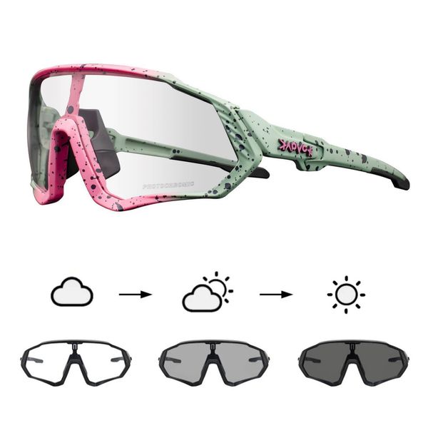 Outdoor Eyewear Kapvoe Cycling Glasses MTB 5 Lens Polarized Cycling Eyewear Road Bike Sunglasses Men UV400 Mountain Women Sports Bicycle Gog