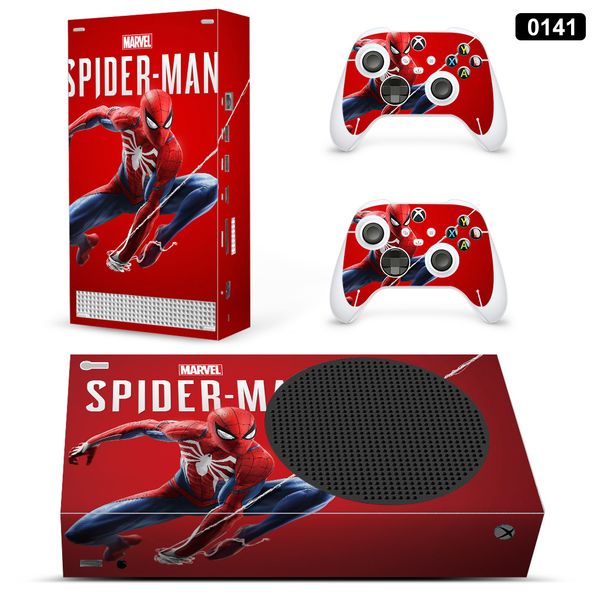 Customizable Anti-Scratch Protective Skin Cover Sticker for Xbox Series S Game Console and 2 Controllers