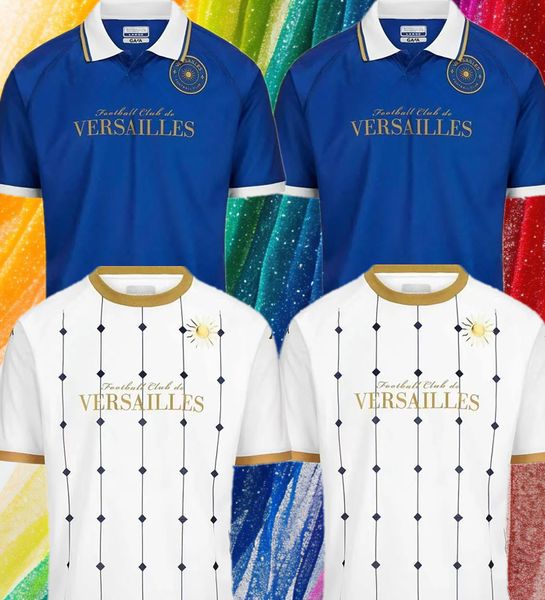 24 25 Versailles Soccer Jerseys MBEMBA DIAKHABY BANGOURA ALTIKULAC BAGHDADI 2024 2025 Home Blue Away White Football Shirts Short Sleeve Adul