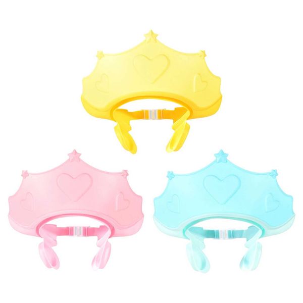 Crown Adjustable Baby Shower Cap Shampoo Bathroom Shampoo Hair Cap Protects Children Waterproof and prevents water from entering their earsW