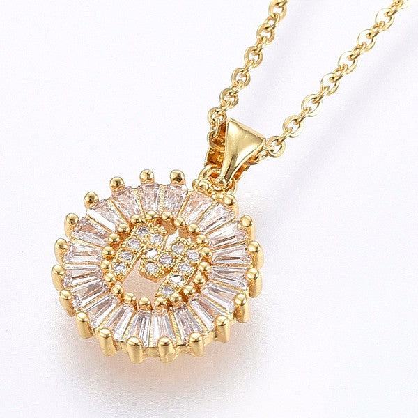 Collares colgantes con inicial de acero inoxidable 304