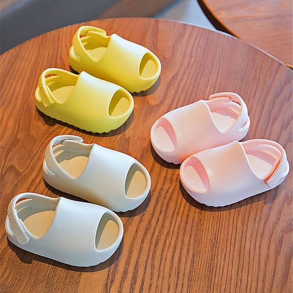 Summer Baby Toddler Kids SlipOn Sandals Boys Girls Foam Beach Slides Candy Color Children Lightweight Breathable Sandals 240409